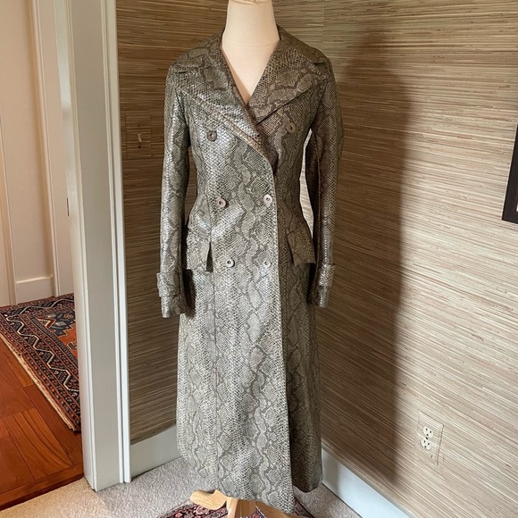 Jackets & Blazers - Vintage 1960s French Snakeskin Trench Jacket